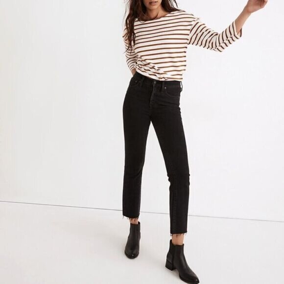 Madewell Tall Cali Demi-Boot Jeans in‎ Edmunds Wash: Raw-Hem Edition 25T - Picture 1 of 9